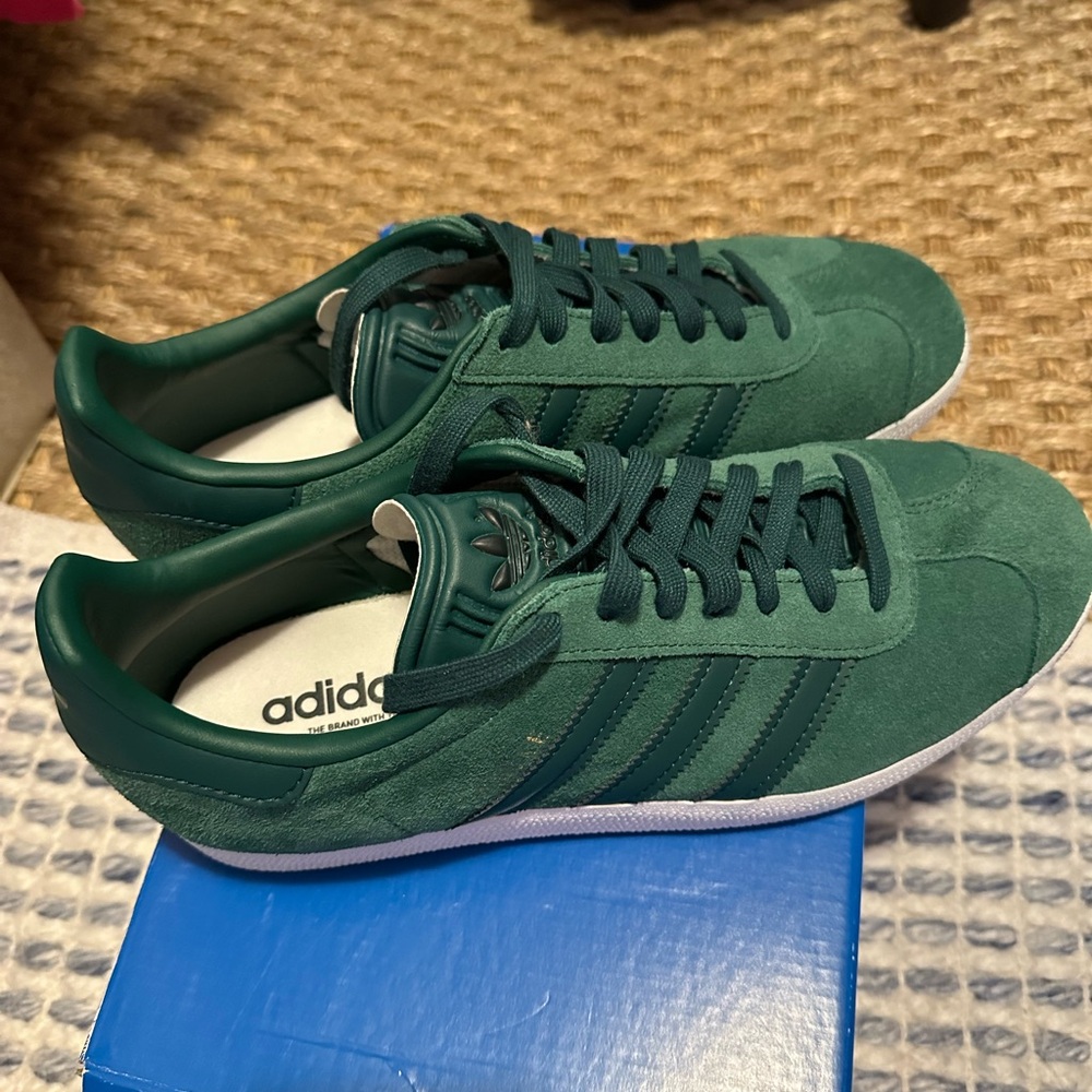 Adidas Gazelle Green Suede Sneakers